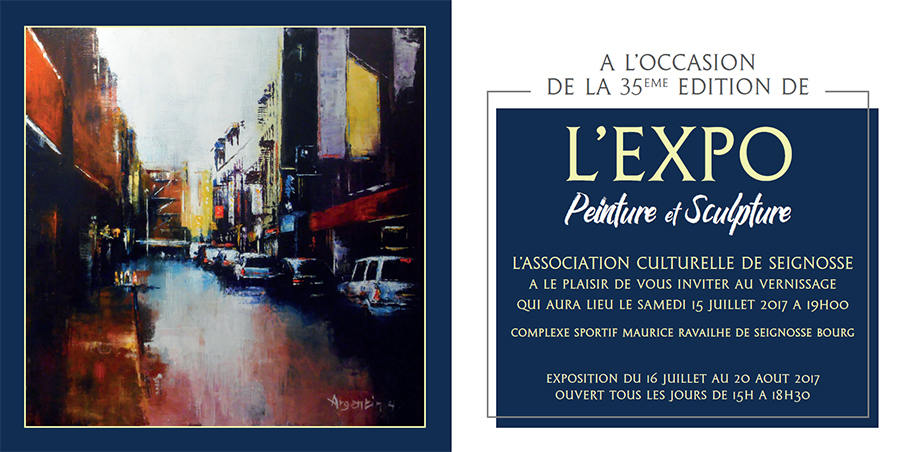 cliquer pour voir l'invitation au vernissage et la liste des artistes exposés